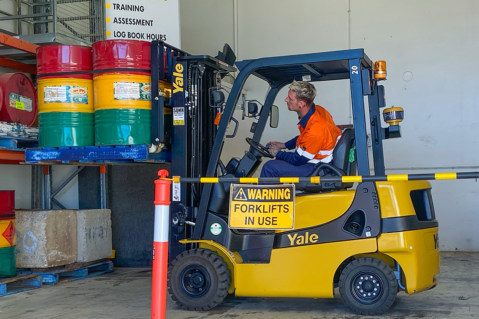 Forklift driver training at Ideal Driving School, Toowoomba