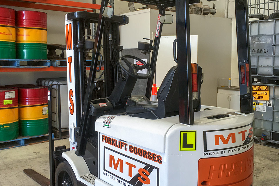 Forklift driver training vehicles at Ideal Driving School, Toowoomba