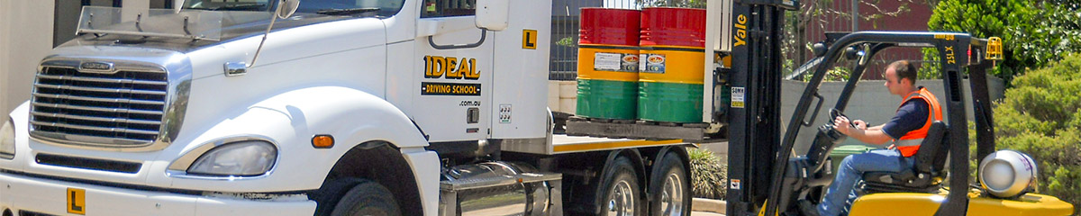 Forklift operator licence training in action at Ideal Driving School, Toowoomba